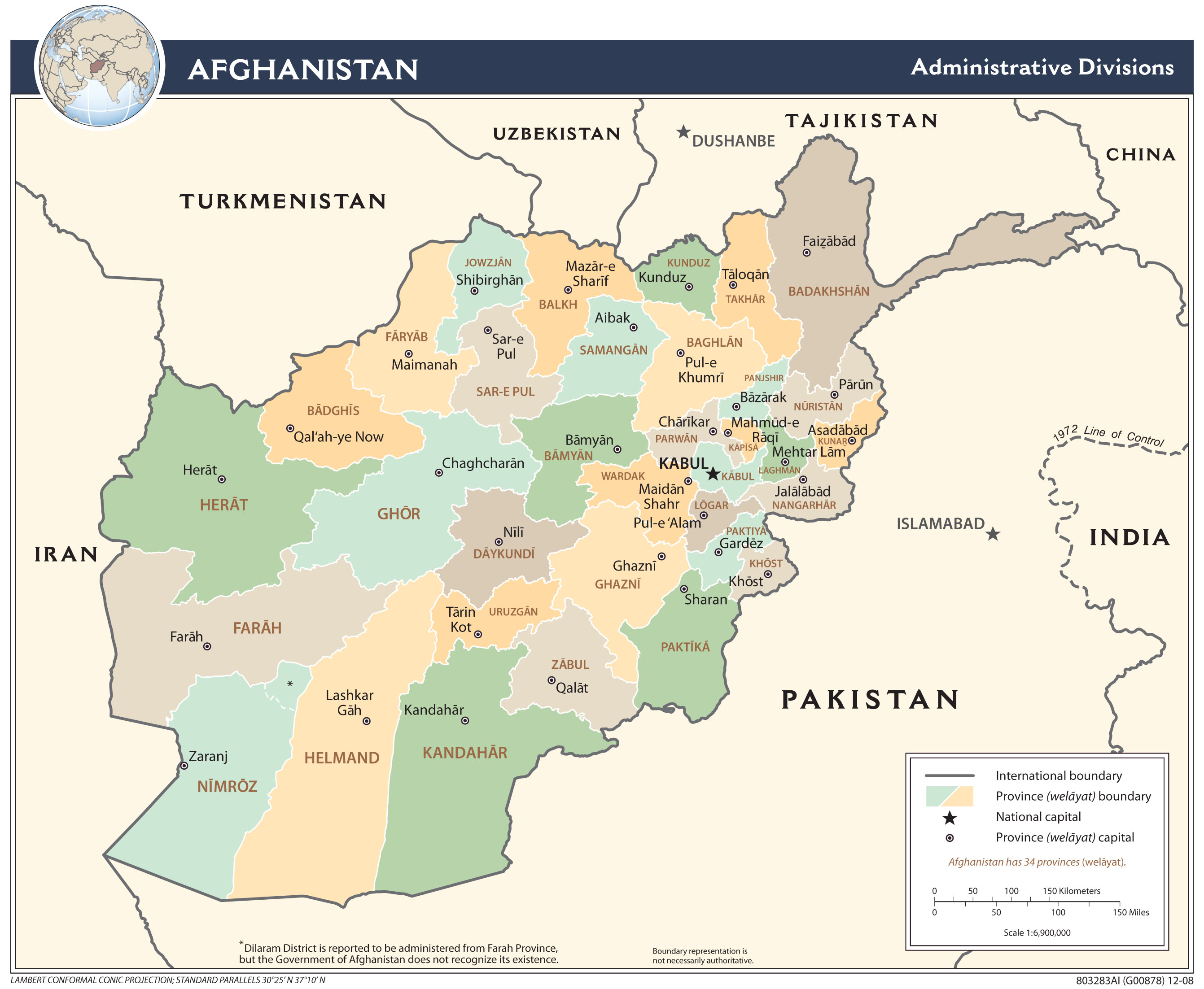 map Afganistan