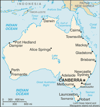 map Avustralya