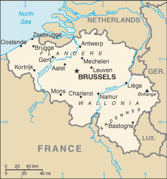 map Belçika