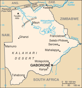map Botsvana