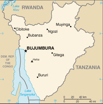map Burundi