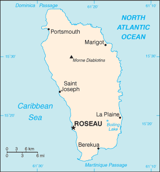 map Dominika