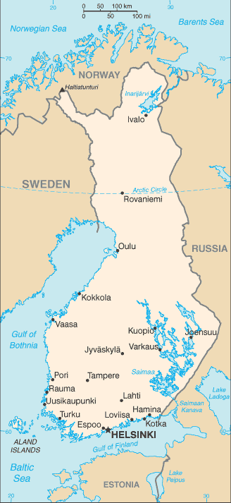 map Finlandiya