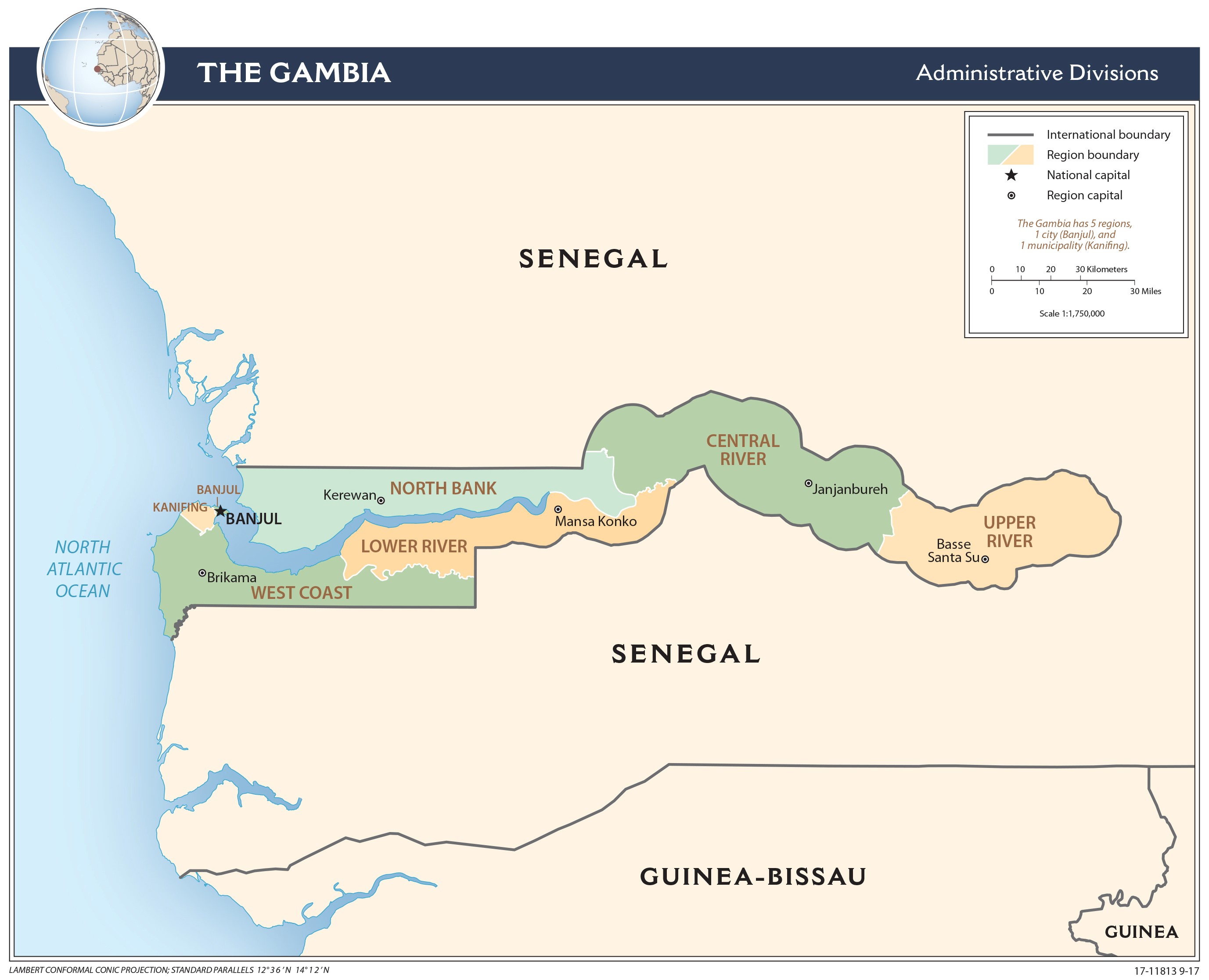 map Gambiya
