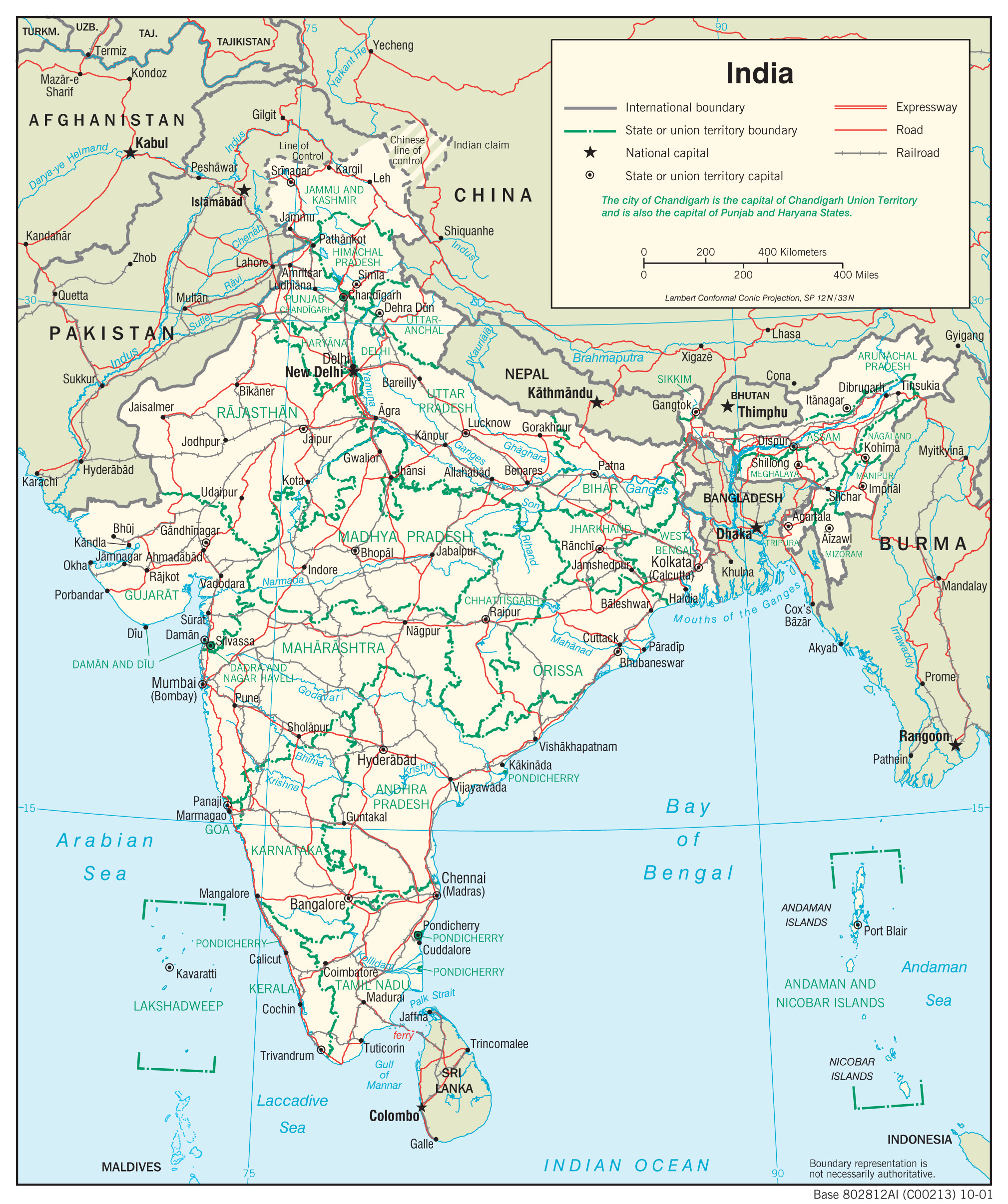 map Hindistan