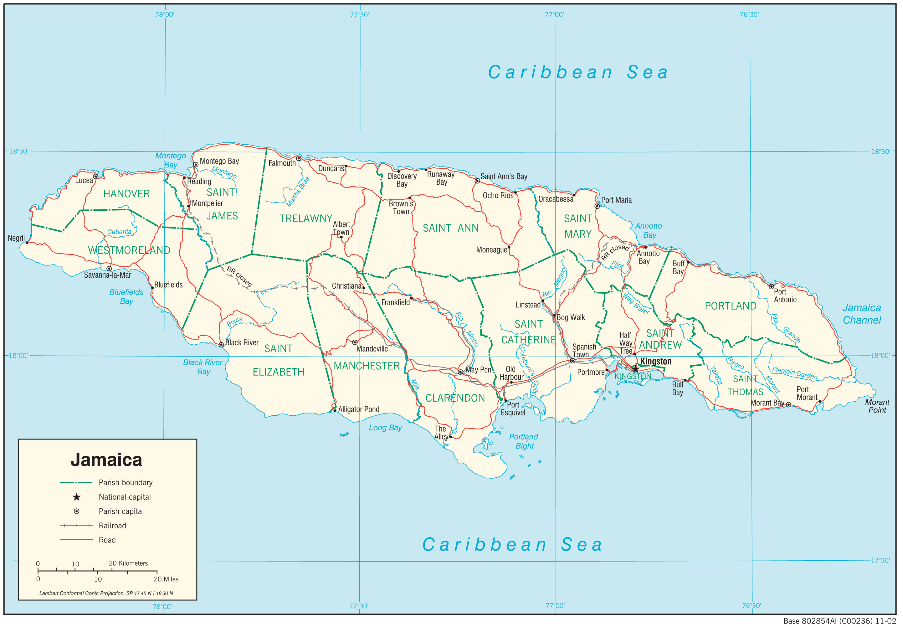 map Jamaika