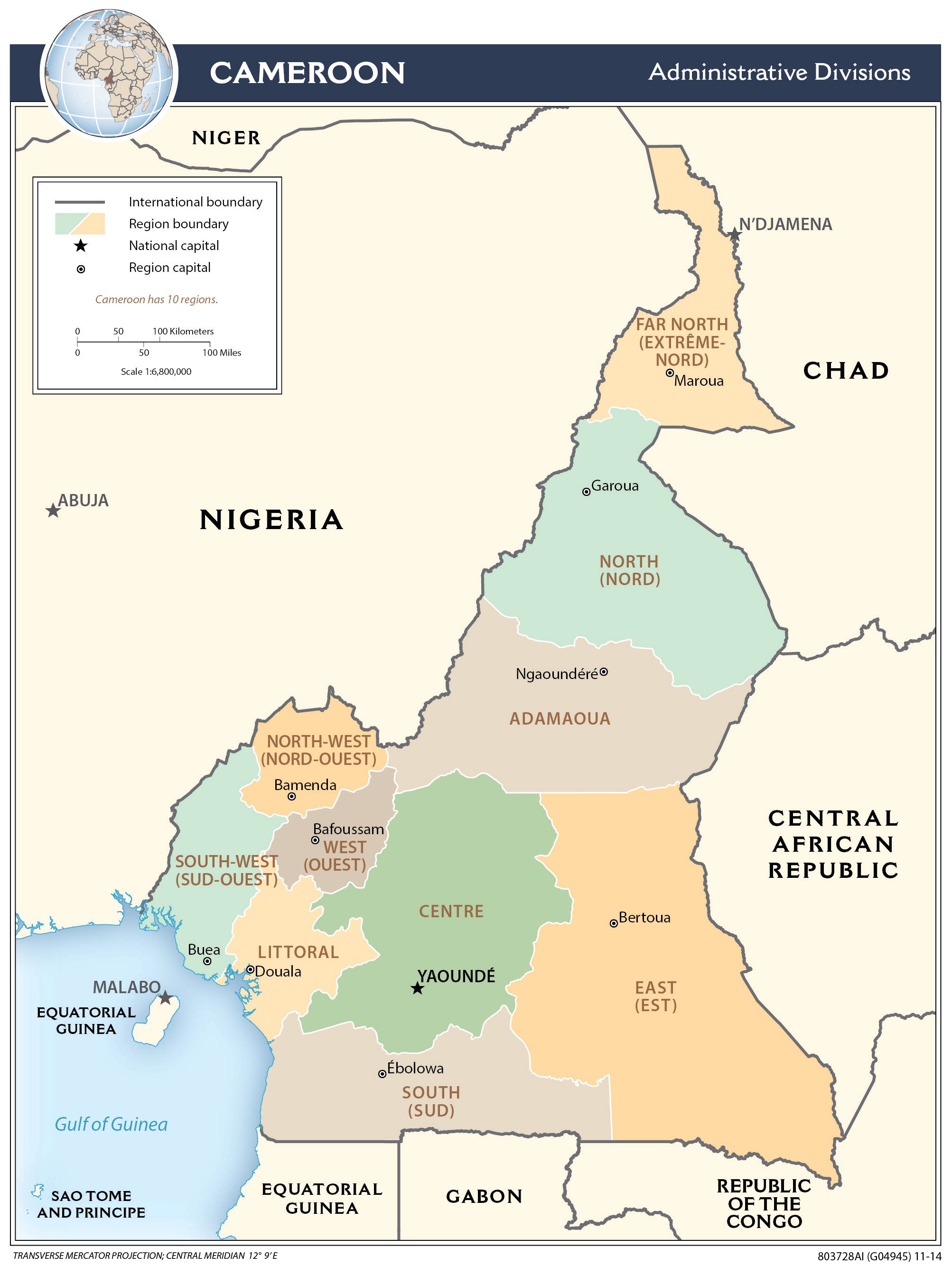 map Kamerun