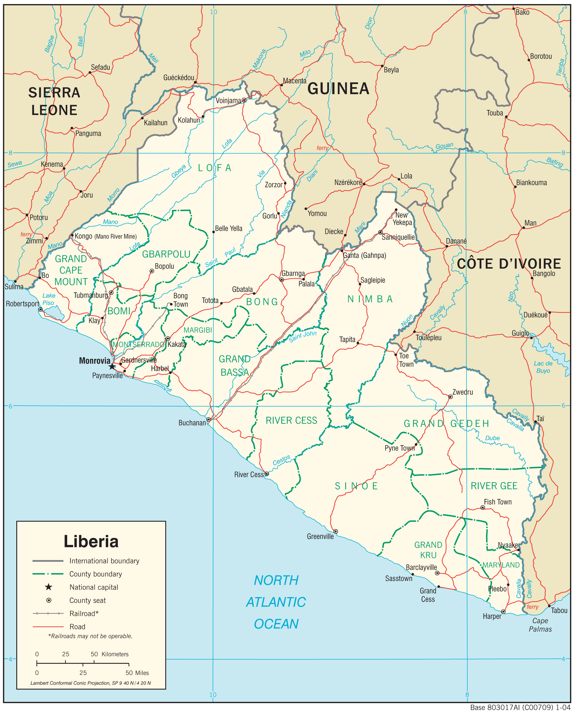 map Liberya