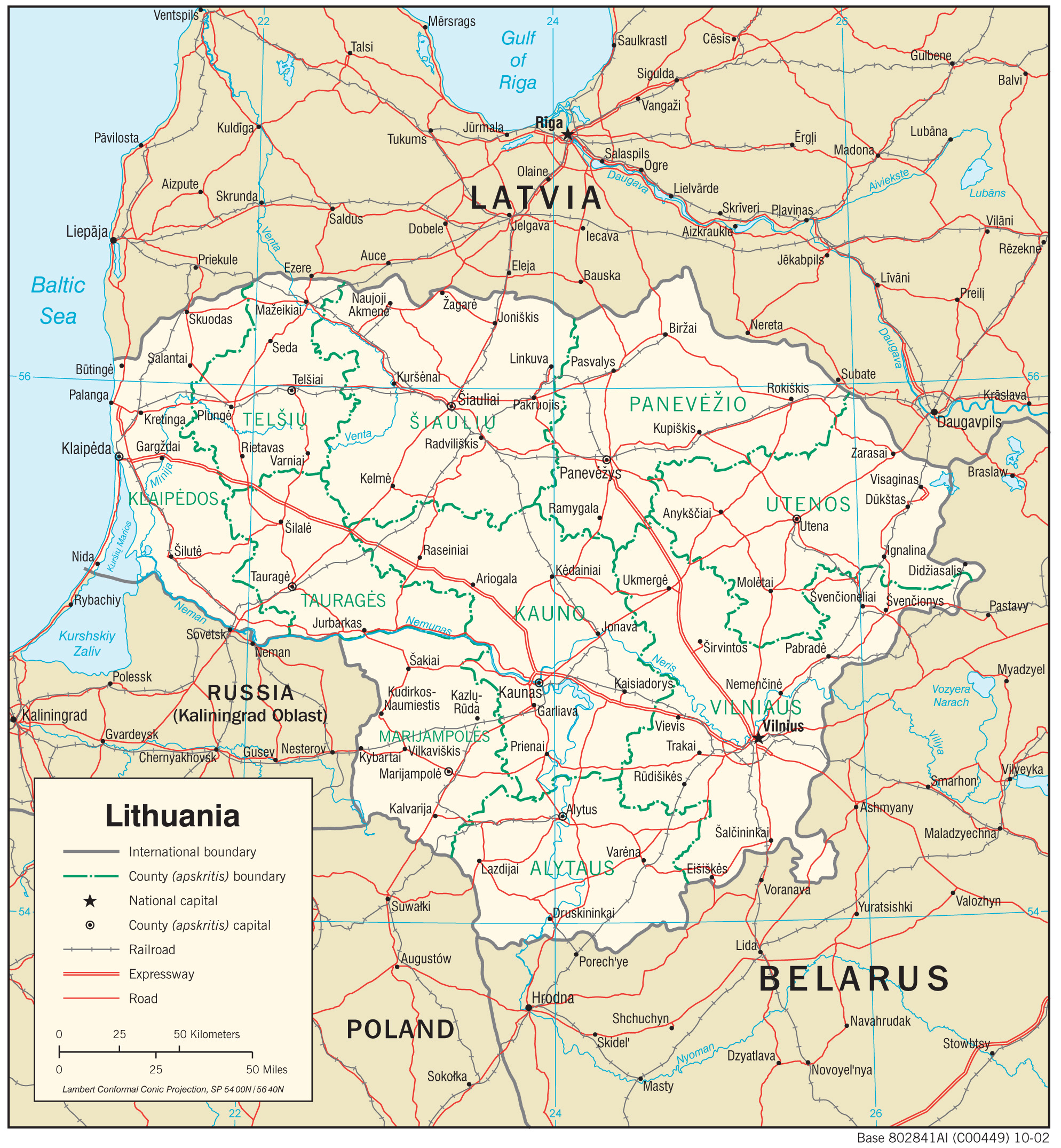 map Litvanya