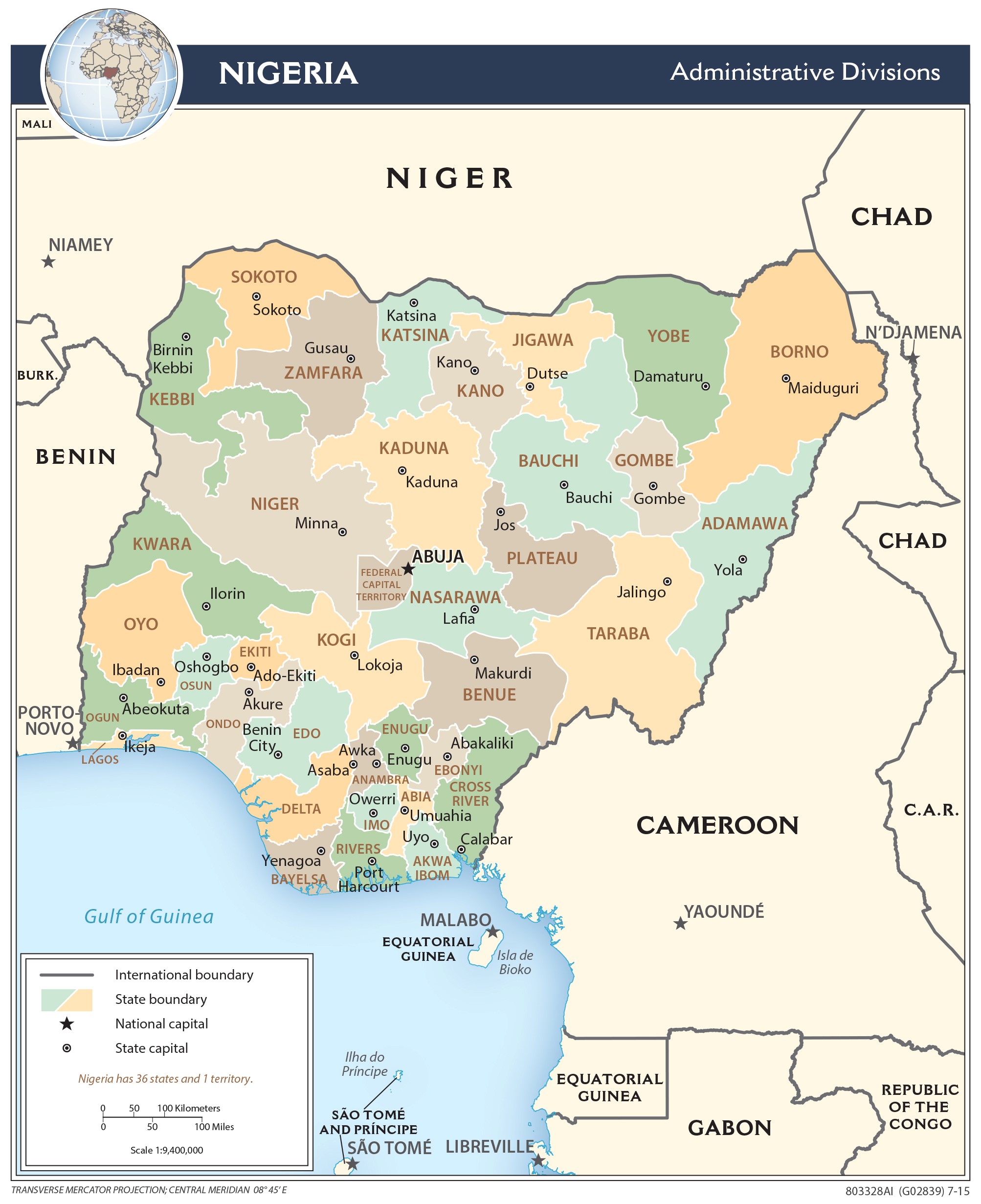 map Nijerya