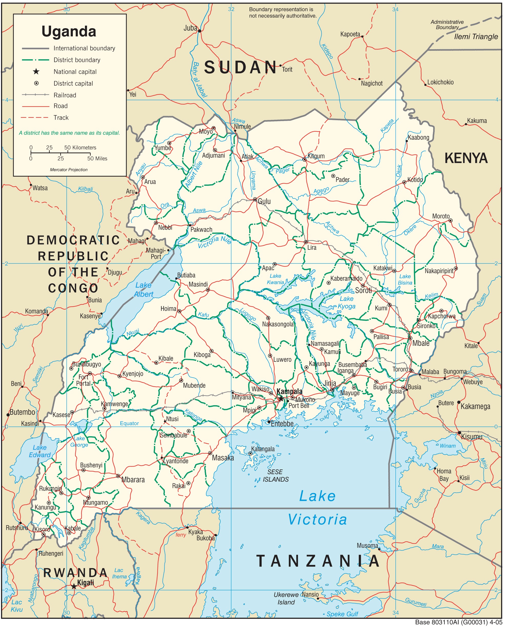 map Uganda