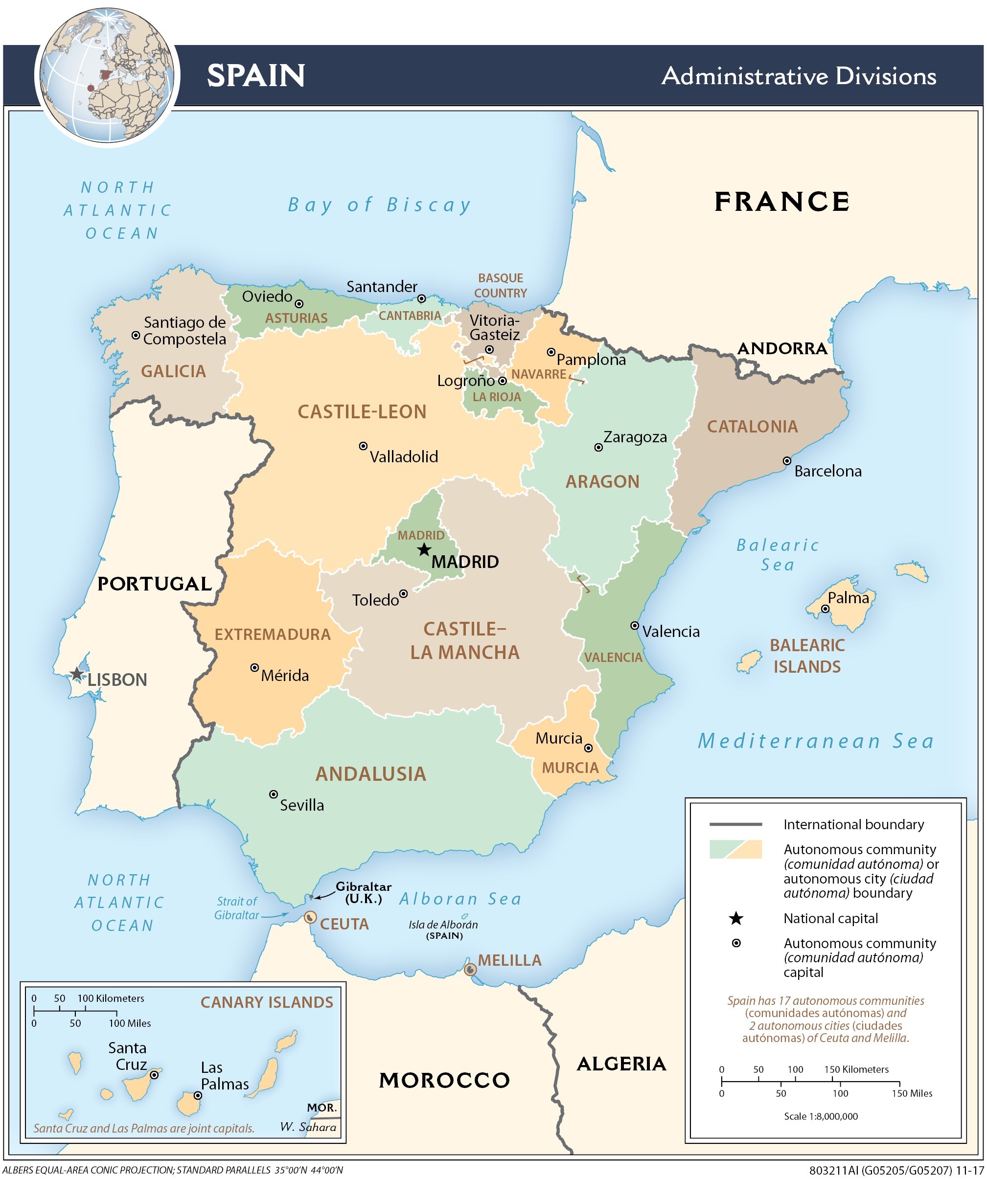 map İspanya